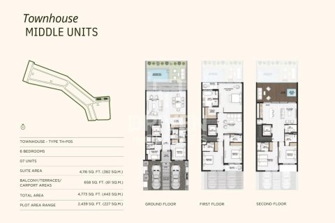 Villetta a schiera in vendita a Jumeirah Golf Estates, Dubai, EAU 6 camere da letto, 226.59 mq. № 765173 - foto 15