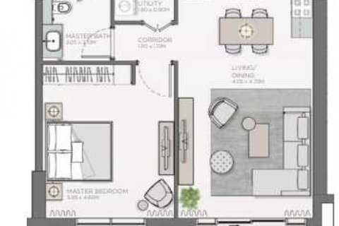 Byt v Al Wasl, Dubai, SAE 1 ložnice, 71 m² Č.: 636920 - fotografie 4