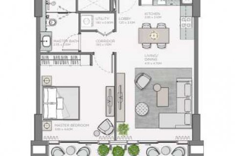 Apartmán v Al Wasl, Dubai, SAE 1 spálňa, 79 m2 č. 636921 - Fotografia 4