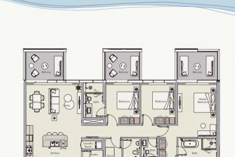Apartment in ELLINGTON BEACH HOUSE in Palm Jumeirah, Dubai, UAE 3 bedrooms, 176 sq.m. № 637352 - photo 4