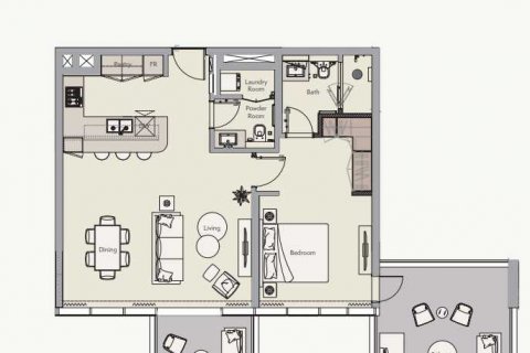 Müüa korter asukohaga Palm Jumeirah, Dubai, AÜE: 1 magamistoaga, 116 m² Nr 637351 - pilt 3