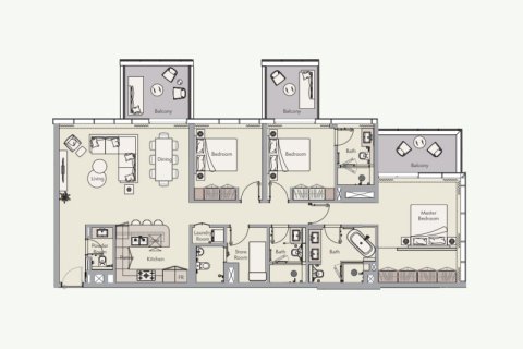 آپارتمان برای فروش در  Palm Jumeirah، Dubai، امارات متحده عربی  1 خوابه ، 117 متر مربع ، شماره 689808 - تصویر 6