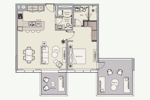 آپارتمان برای فروش در  Palm Jumeirah، Dubai، امارات متحده عربی  1 خوابه ، 117 متر مربع ، شماره 689808 - تصویر 7