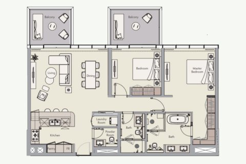 آپارتمان برای فروش در  Palm Jumeirah، Dubai، امارات متحده عربی  1 خوابه ، 117 متر مربع ، شماره 689808 - تصویر 8