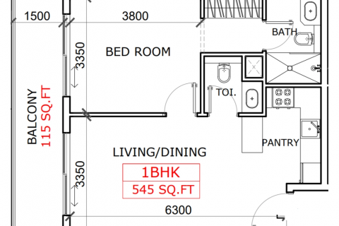 Apartament në Dubai Industrial Park, Emiratet e Bashkuara Arabe 1 dhomë gjumi, 61 m2. № 630026 - Foto 6