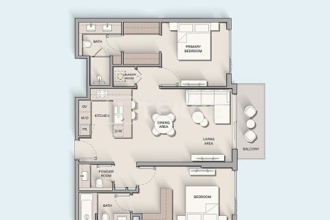 Apartament në City of Arabia, Dubai, Emiratet e Bashkuara Arabe 2 dhoma gjumi, 124 m2. № 702197 - Foto 21