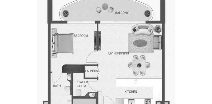 Wohnung in Dubai South (Dubai World Central), Dubai, VAE: 1 Schlafzimmer, 71.07 m2 Nr. 707498