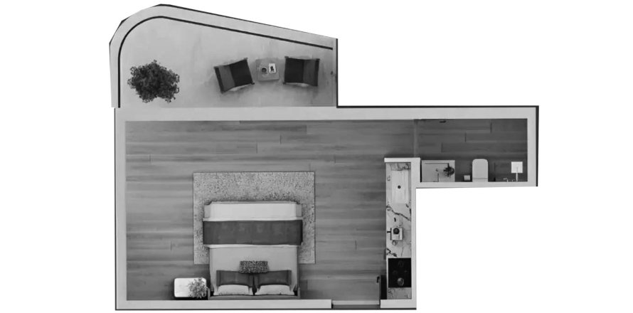 Пәтер Nuve, Dubai Land, Дубай, БАӘ-да 1 бөлме, 41.67 м² № 698715