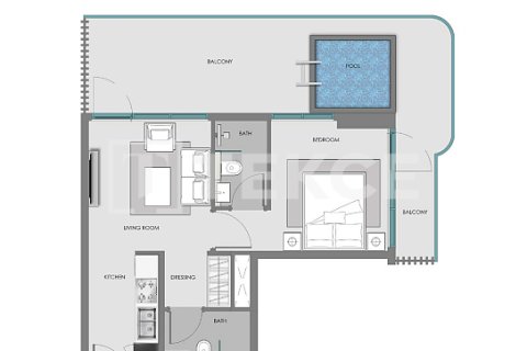 Huoneisto Arjan, Dubai, Arabiemiraatit 1 makuuhuone, 61 m2 № 660641 - kuva 18