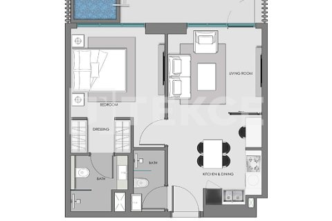 Huoneisto Arjan, Dubai, Arabiemiraatit 1 makuuhuone, 61 m2 № 660641 - kuva 14