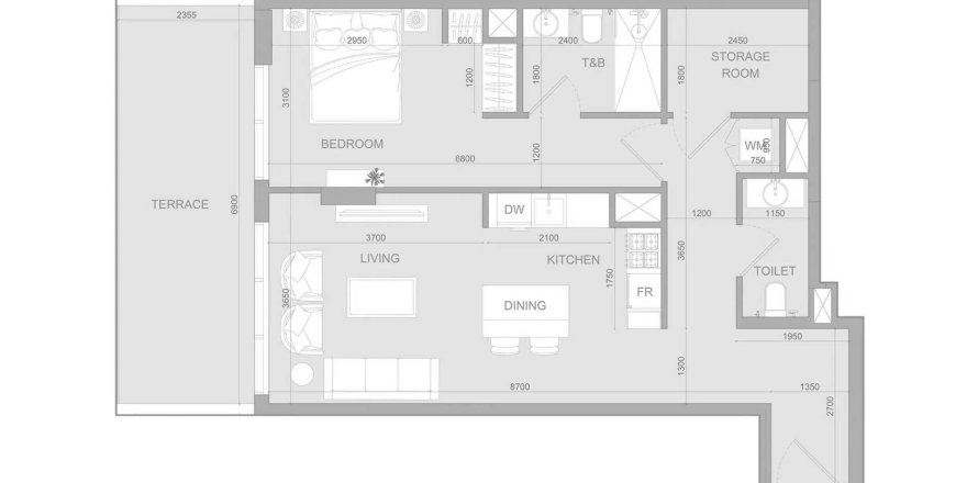 Apartament në S1LV1ANA Park në Jumeirah Village Triangle, Dubai, Emiratet e Bashkuara Arabe 1 dhomë gjumi, 87.22 m2. № 709012