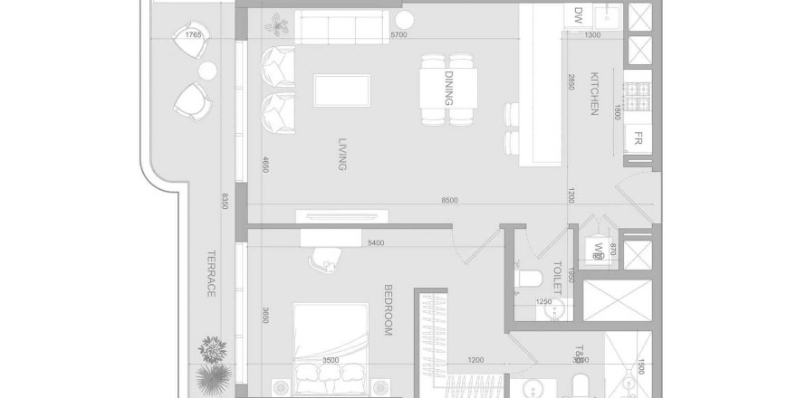 Jumeirah Village Triangle, Dubai, UAE의 아파트 침실 1개, 84.34제곱미터 번호 709013