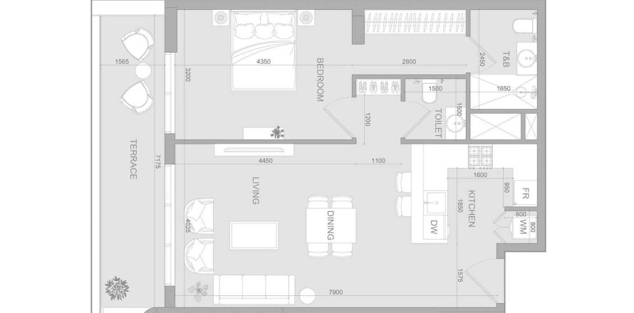Jumeirah Village Triangle, Dubai, UAE의 아파트 침실 1개, 78.9제곱미터 번호 709014