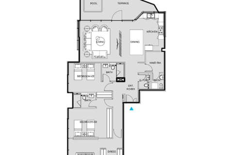 Lägenhet till försäljning i Dubai, UAE 1 sovrum, 76 kvm Nr. 690275 - fotografi 7