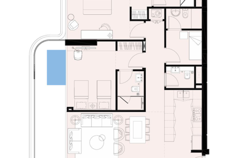 Apartament de vânzare în Dubai, EAU 1 dormitor, 88 mp.  №690158 - poză 8