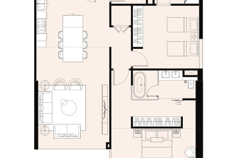 Wohnung zum Verkauf in Dubai, VAE 1 Schlafzimmer, 88 m2 Nr. 690159 - Foto 7