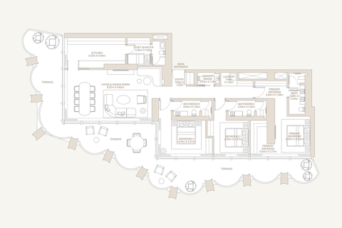 Apartman u gradu DIFC, Dubai, UAE 1 spavaća soba, 106 m2 Br. 690131 - Slika 10