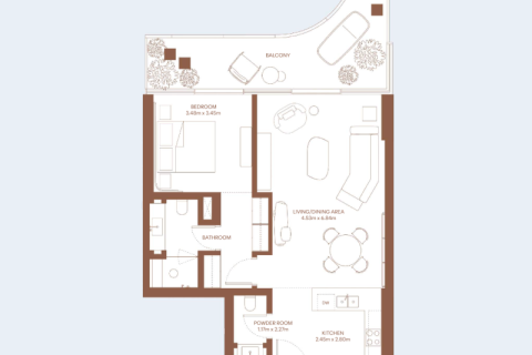 Apartament de vânzare în Dubai Harbour, Dubai, EAU 1 dormitor, 765 mp.  №690132 - poză 5
