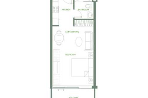 Apartmen di Al Jaddaf, Dubai, UAE 1 bilik, 44 meter persegi № 637004 - foto 10