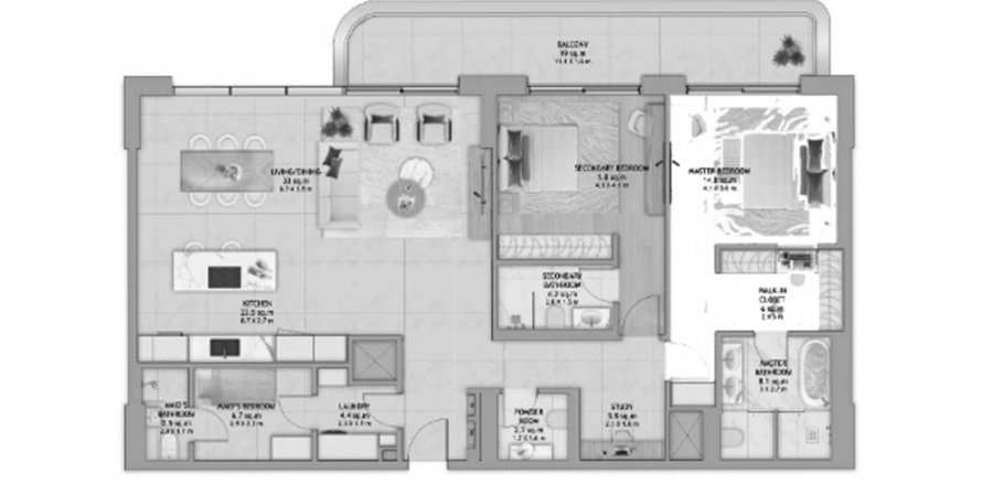 Byt v Fahid Beach Residences v Al Fahid, Abu Dhabi, SAE 2 ložnice, 174 m² Č.: 612941