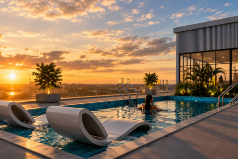 Apartmen di Dubai, UAE 1 bilik tidur, 82 meter persegi № 708673