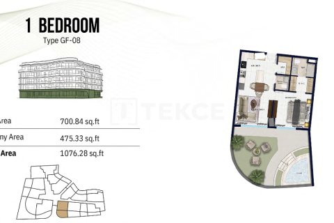 Huoneisto Jumeirah Village Circle, Dubai, Arabiemiraatit 1 huone, 51 m2 № 730834 - kuva 24