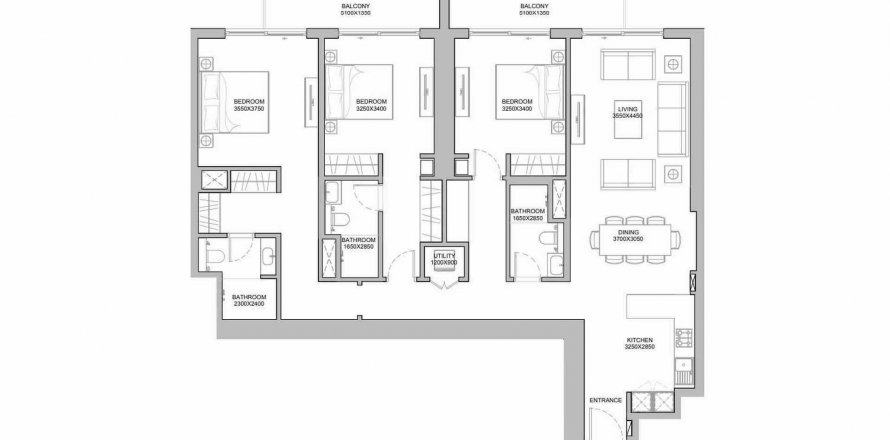 Apartment in 320 RIVERSIDE CRESCENT in Nadd Al Sheba, Dubai, UAE 3 bedrooms, 153.54 sq.m. № 303658