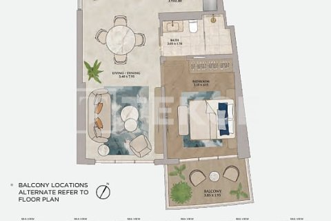 Wohnung zum Verkauf in Dubai, VAE 1 Schlafzimmer, 62 m2 Nr. 703402 - Foto 13