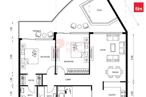 Apartamento en venta en Al Furjan, Dubai, EAU 2 dormitorios, 133.8 m2 № 738857 - foto 15