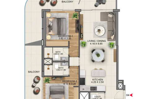 Apartamento para venda em Jumeirah Lake Towers, Dubai, EAU 1 quarto, 83 m2 № 690110 - foto 11