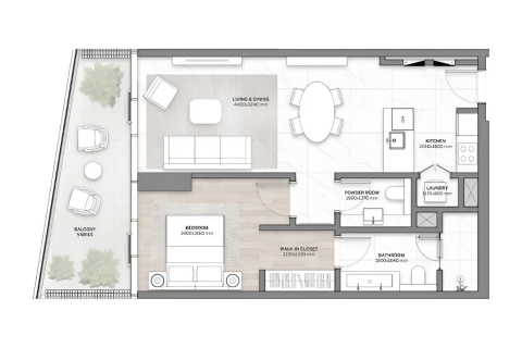 Apartemen di Business Bay, Dubai, UEA 1 ruangan, 45 m2 nomor 690113 - foto 7