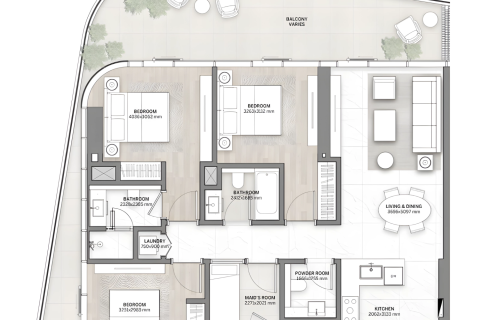 Apartemen di Business Bay, Dubai, UEA 1 ruangan, 45 m2 nomor 690113 - foto 9