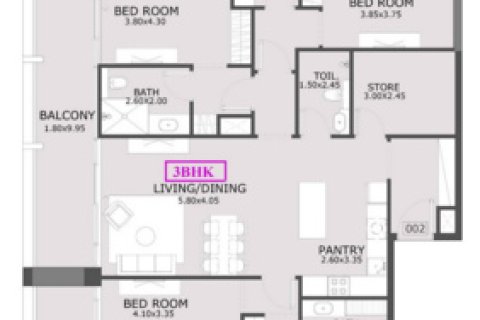 Apartman u Dubai Land, UAE 1 spavaća soba, 76 m2 Br. 728399 - fotografija 22