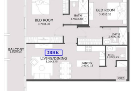Apartman u Dubai Land, UAE 1 spavaća soba, 76 m2 Br. 728399 - fotografija 21