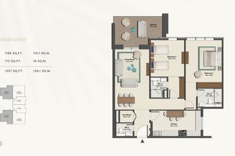 Apartament de vânzare în Dubai South (Dubai World Central), Dubai, EAU 1 dormitor, 75 mp.  №728401 - poză 11