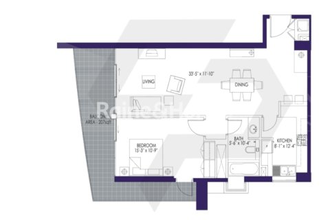 Huoneisto Downtown Dubai (Downtown Burj Dubai), Arabiemiraatit 1 makuuhuone, 98.8 m2 № 707639 - kuva 15