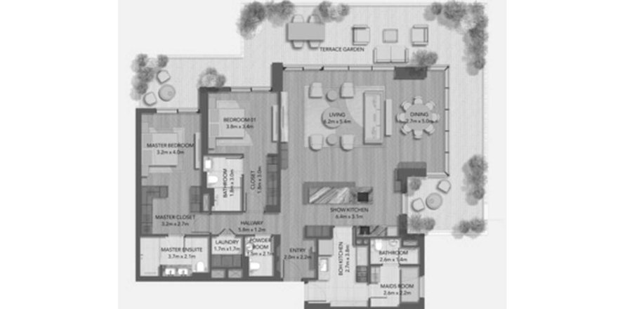 Appartement à Dubai, EAU: 2 chambres, 259 m2 № 650653