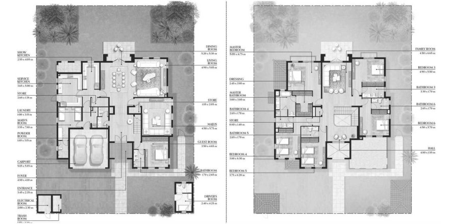 Villa i Abu Dhabi, UAE 6 sovrum, 515 kvm Nr. 650478
