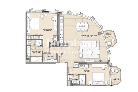 Apartemen di Dubai Creek Harbour (The Lagoons), UEA 2 kamar tidur, 143.52027052 m2 nomor 709702 - foto 20
