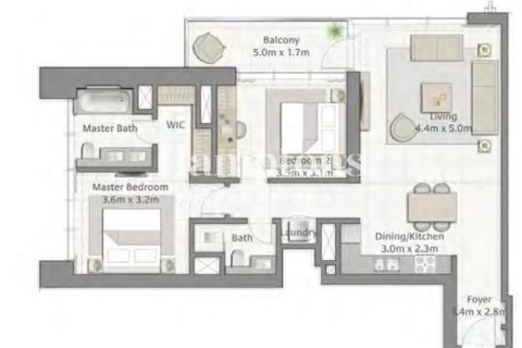 Apartament w Dubai Creek Harbour (The Lagoons), Dubai, ZEA 2 sypialnie, 103.56 mkw. nr 709704
