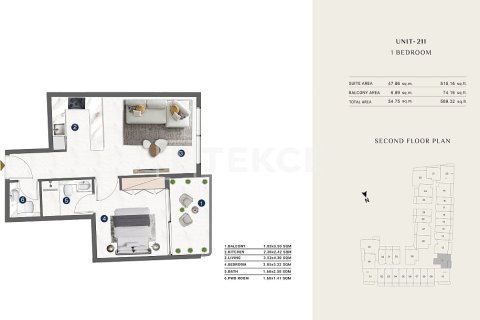 Apartment sa Al Wasl, Dubai, UAE 2 silid-tulugan, 77 sq.m. № 705296 - larawan 23