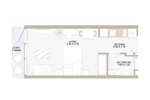 Appartement te koop in Dubai Investment Park, Dubai, VAE 1 kamer, 33 vr.m., nr 732465 - foto 8