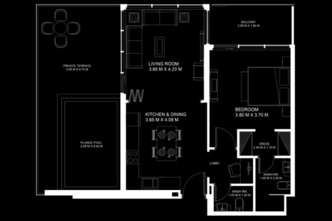 Apartman u gradu Al Furjan, Dubai, UAE 1 spavaća soba, 77 m2 Br. 732464 - Slika 6