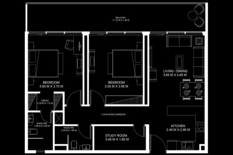 Apartman u gradu Al Furjan, Dubai, UAE 1 spavaća soba, 77 m2 Br. 732464 - Slika 5