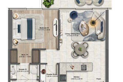 Maritime City, Dubai, BAE’de satılık daire 1 yatak odası No 689669 - fotoğraf 8