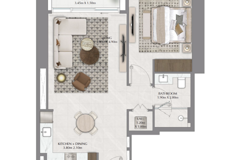 Dubai Creek Harbour (The Lagoons), Dubai, BAE’de satılık daire 1 yatak odası, 71 m&sup2; No 689668 - fotoğraf 4