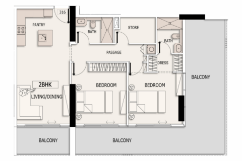 Apartamento para venda em Arjan, Dubai, EAU 1 quarto, 40 m2 № 732475 - foto 5