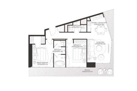 Apartment in Downtown Dubai (Downtown Burj Dubai), UAE 2 bedrooms, 110 sq.m. № 695138 - photo 3