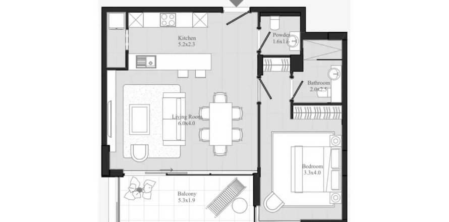Dzīvoklis Flamingo LUX Nadd Al Sheba, Dubaijā, AAE 1 istaba, 78.26 m2 Nr. 708531