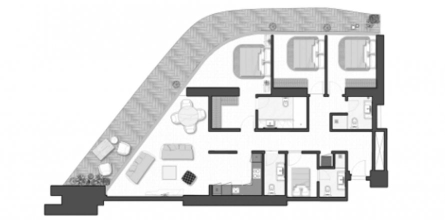 Byt v Oystra v Al Marjan Island, Ras Al Khaimah, SAE 3 ložnice, 197 m² Č.: 613080